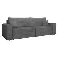 SCHLAFSOFA Karl Cord - Schwarz/Grau, Holz/Kunststoff (245/82/90cm) - MIRJAN24