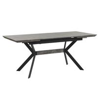 ESSTISCH 140-180/80/76 cm Hellgrau Rechteckig Benson - Grau, Holzwerkstoff (180/80/76cm) - Beliani
