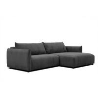 ECKSOFA TAUER 5-Sitzer, dunkelgrau - Dunkelgrau/Schwarz, Holzwerkstoff/Kunststoff (292/174cm) - Wozimo