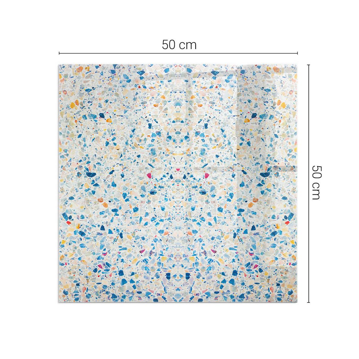 GLASPLATTE für Kamin 50x50 cm - Weiß, Glas (50/50/0.4cm) - TULUP