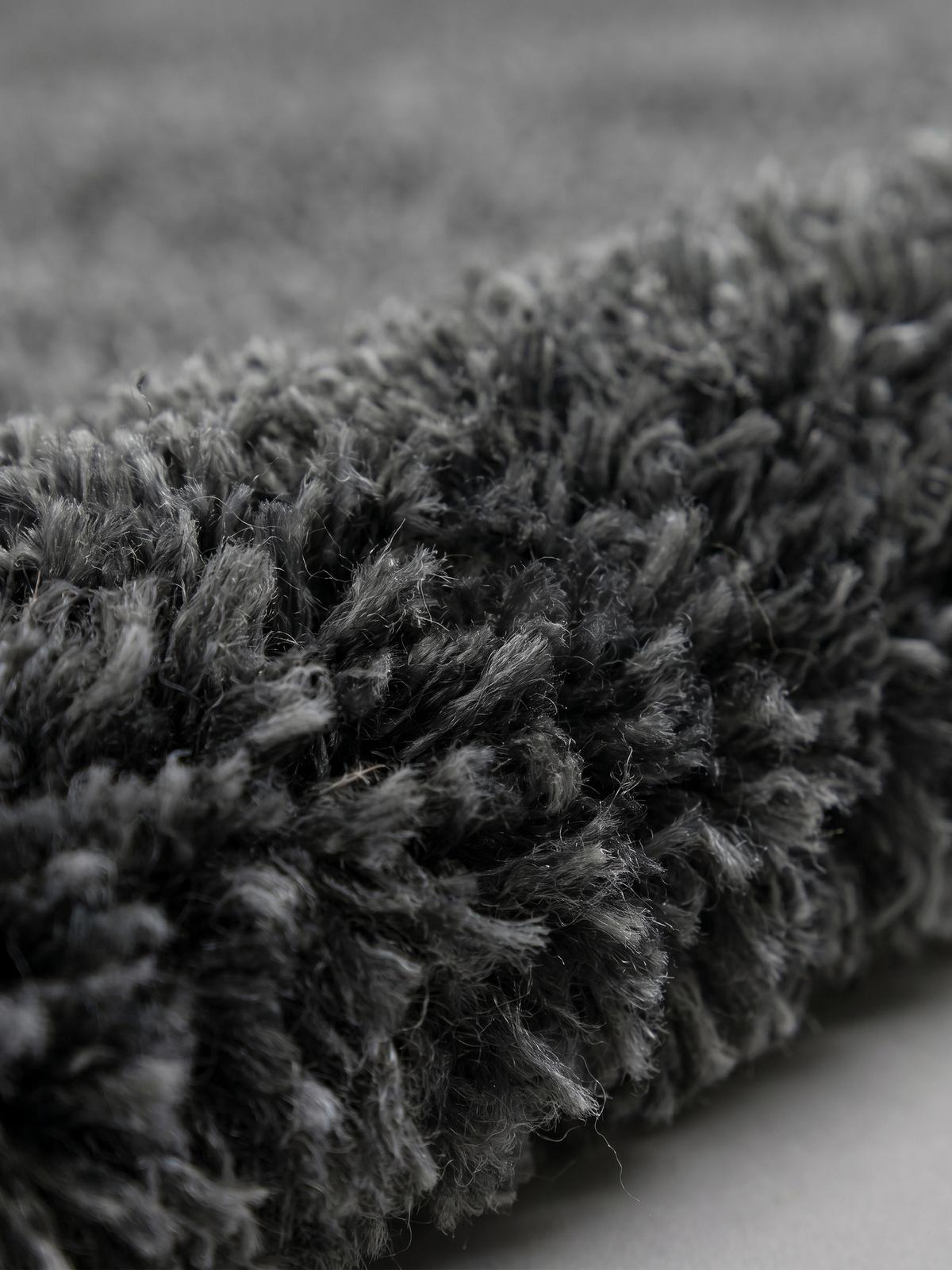 HOCHFLORTEPPICH SALZACH, einfarbig, aus Polypropylen, Grau, Ø 200 cm - Grau, Textil (200/200cm) - KADIMA DESIGN