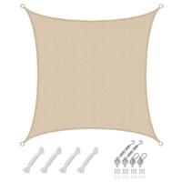 SONNENSEGEL Luftdurchlässig 200 cm Beige - Beige, Kunststoff (200/200cm) - Amanka