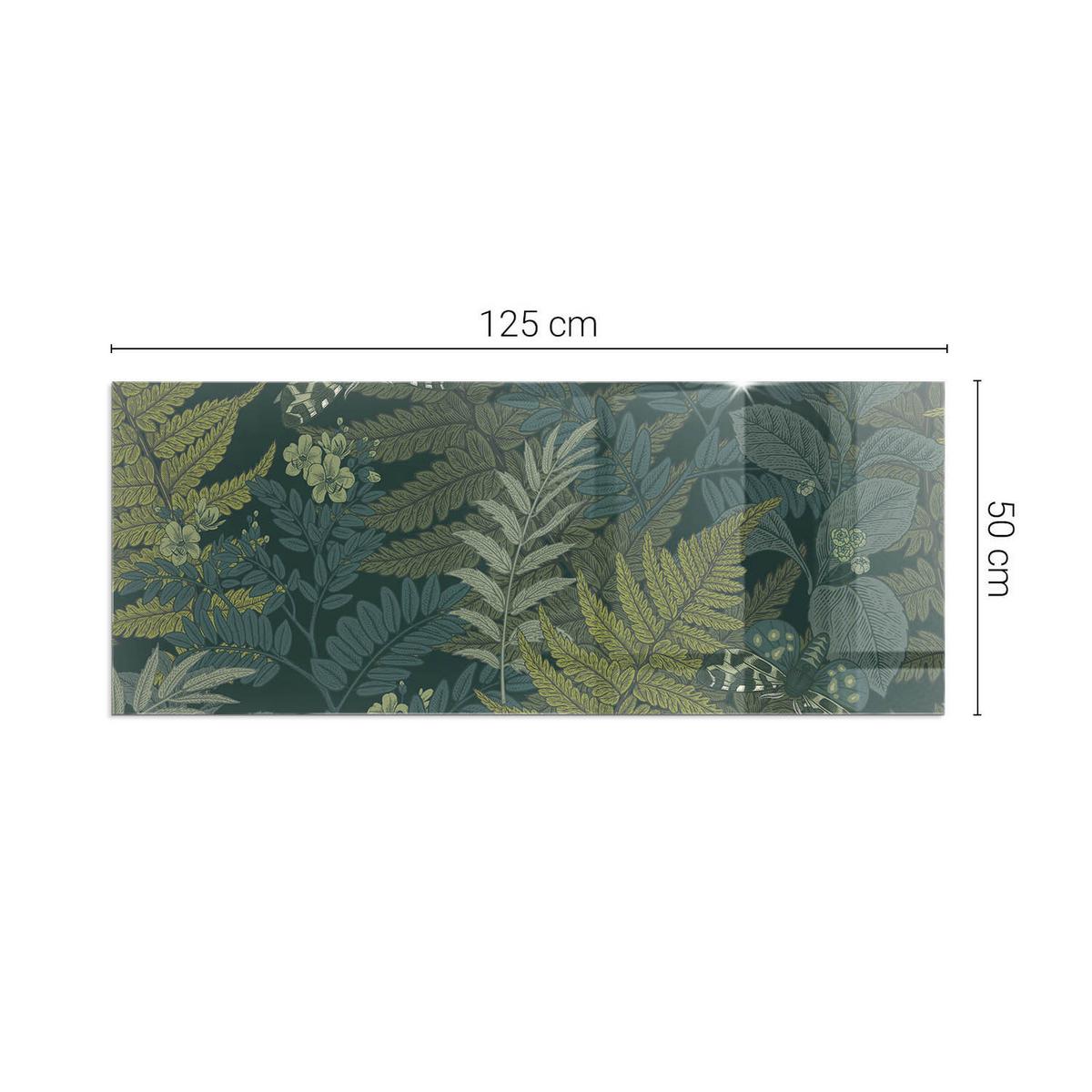 GLASPLATTE für Kamin 125x50 cm - Grün, Glas (125/50/0.4cm) - TULUP