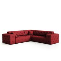 ECKSOFA Chantal - Rot, Holzwerkstoff/Textil (246/246cm) - Fun Möbel