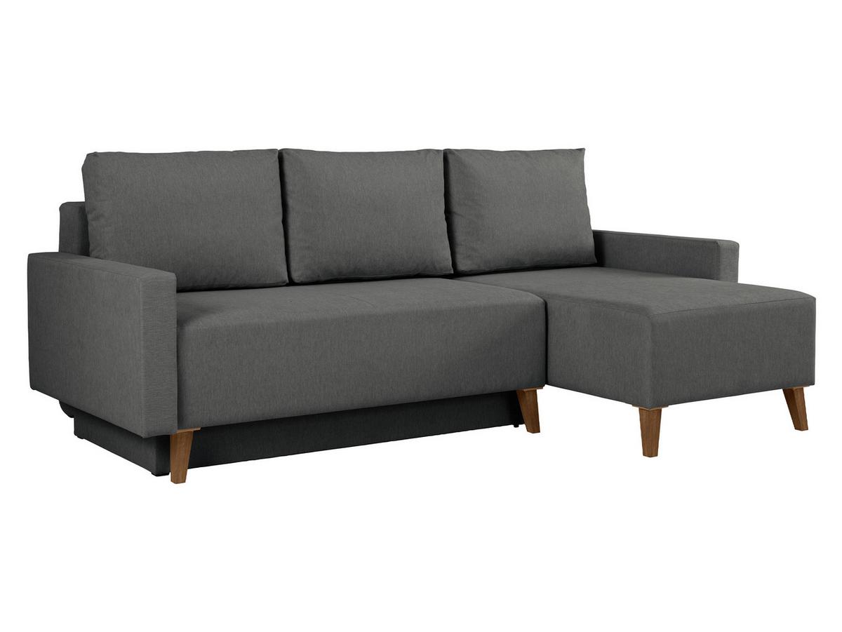 ECKSCHLAFSOFA Oviedo - Grau, Holz/Kunststoff (225/140cm) - MIRJAN24