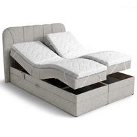 BOXSPRINGBETT Romeo mit elektrischer Matratzenverstellung, 160x200 cm, Beige - Beige, Textil (160/200cm) - Beautysofa