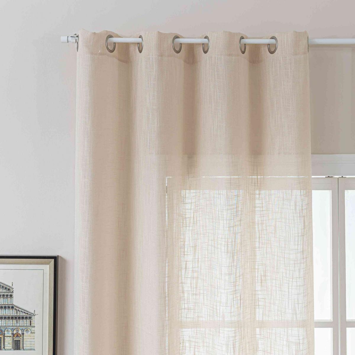 GARDINE SEOUL HxB 245x140 cm Beige - Beige, Textil (140/245cm) - Gardinenbox