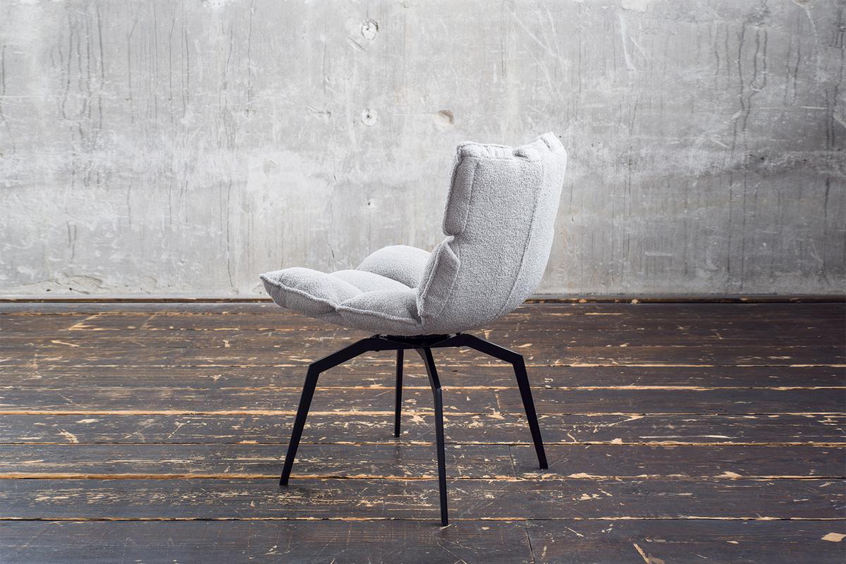 ESSZIMMERSTUHL BARO Grau Webstoff Drehbar (360°) (1er-Set) - Grau, Kunststoff/Textil (54/86/65cm) - KAWOLA