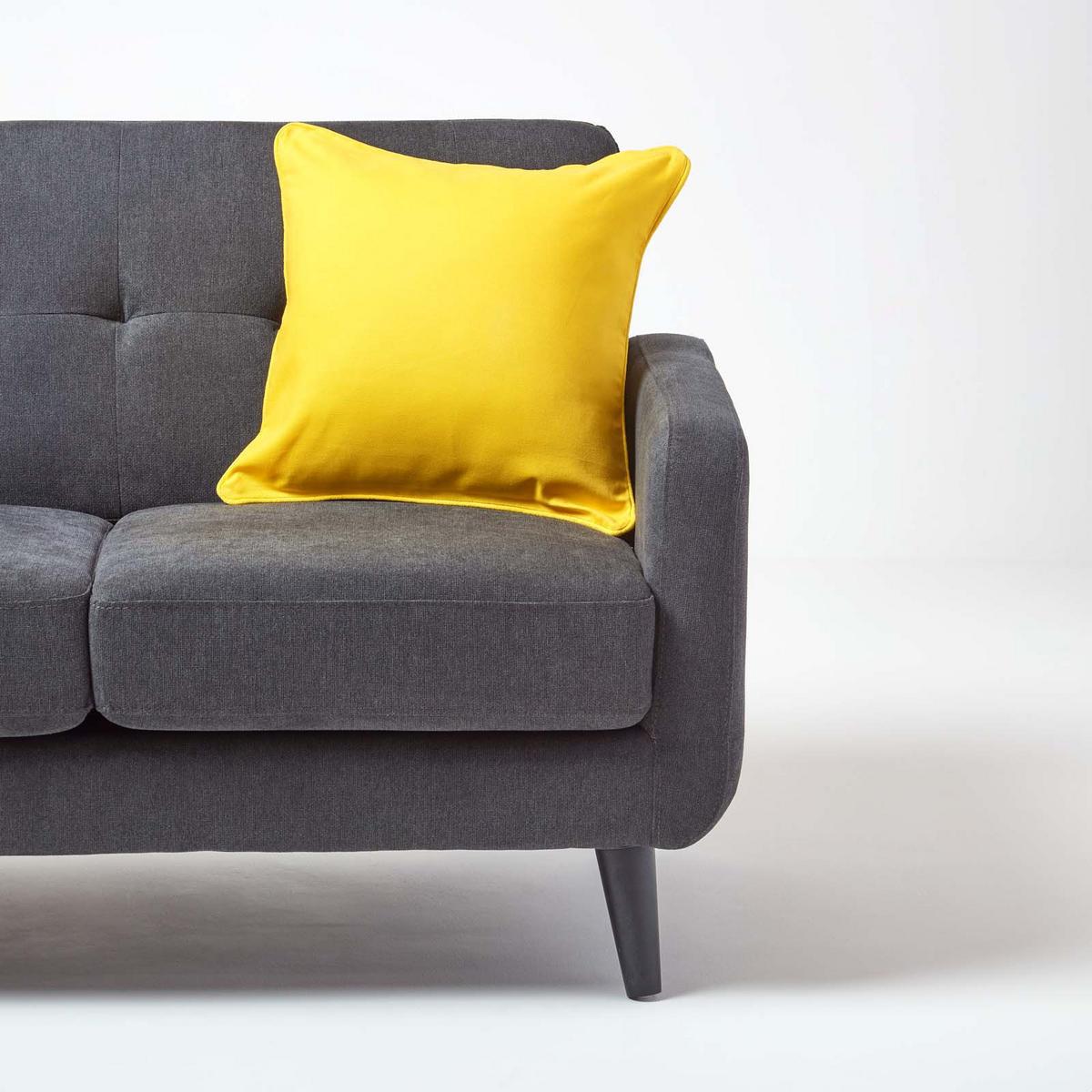 KISSENHÜLLE gelb 45/45 cm, 100% Baumwolle - Gelb, Textil (45/45cm) - Homescapes