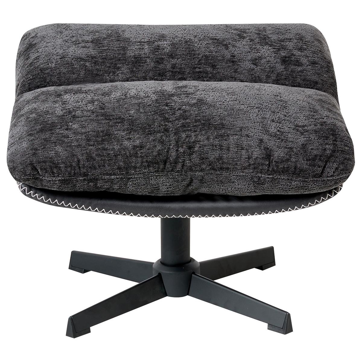 DREHSESSEL Schwarz Tovik - Schwarz, Textil (82/89/55cm) - Beliani