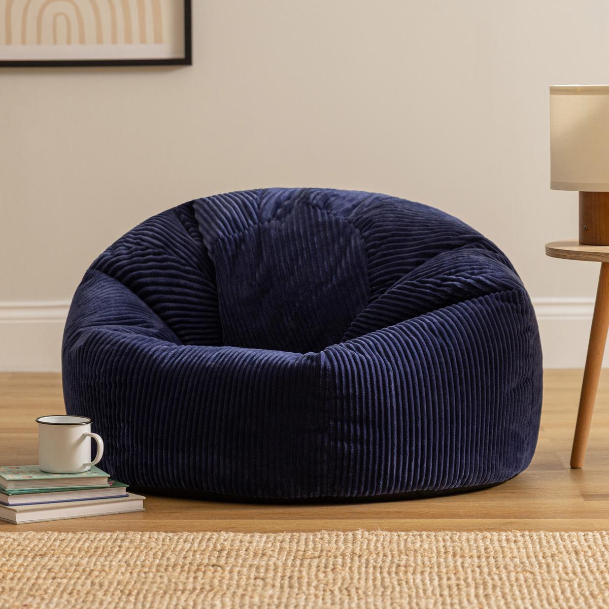 SITZSACK Klassisch Kingston, Cord - Dunkelblau, Textil (85/50/85cm) - icon