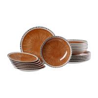 TELLERSET Natura Braun 18-tlg. - Braun, Keramik (2/2/2cm) - Ritzenhoff Breker