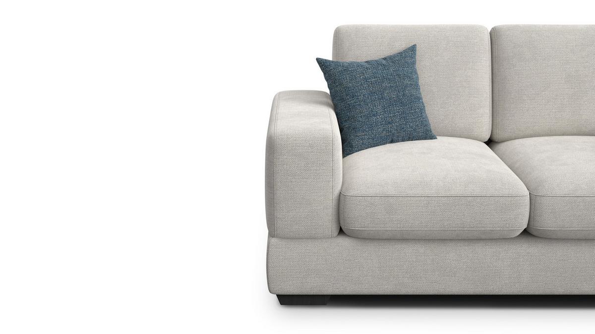 SOFA OTTO 2-Sitzer, creme - Creme/Schwarz, Holz/Textil (171/89/98cm) - Wozimo