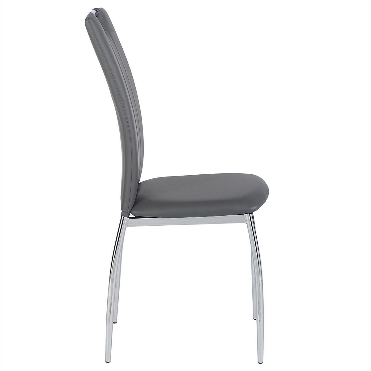 ESSZIMMERSTUHL APOLLO 4er-Set grau - Grau, Textil/Metall (44/98/52cm) - IDIMEX