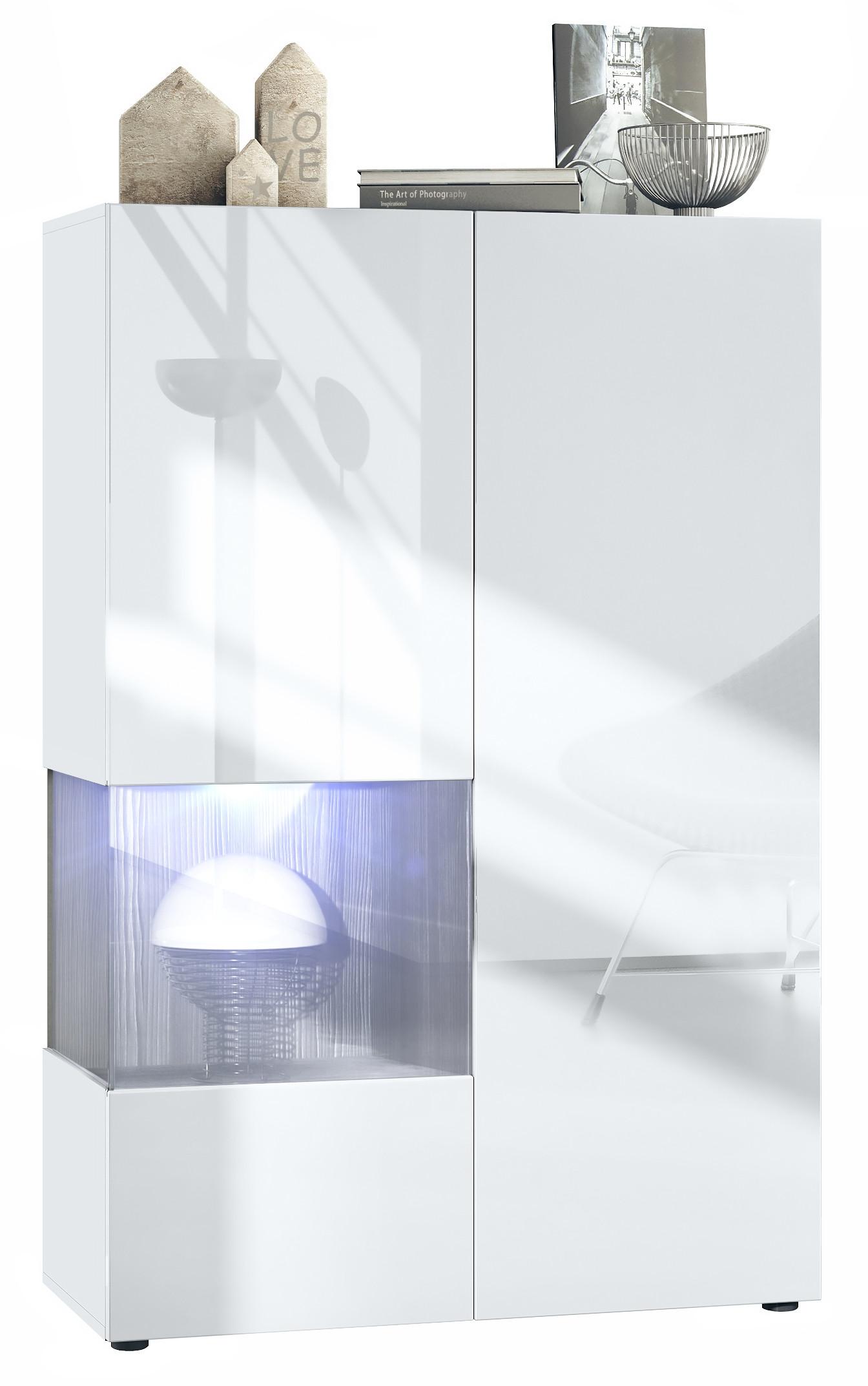 VITRINE Morena Einsatz in Avola-Anthrazit - Anthrazit, Holzwerkstoff (91.5/136.5/37cm) - Vladon
