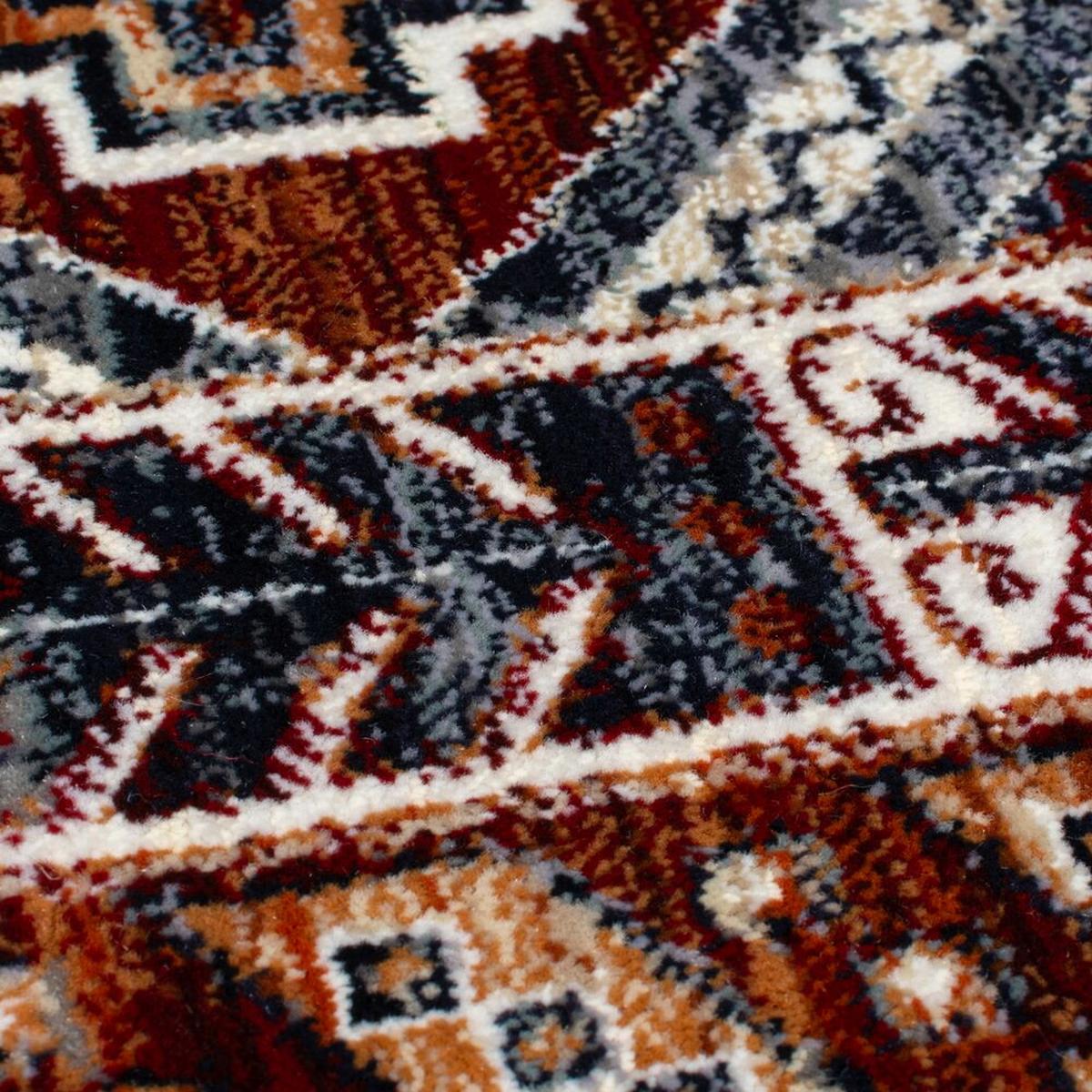 TEPPICH mit Fransen KELVIN, geometrisch, Rot, 200 x 304 cm - Rot, Textil (304/200cm) - KADIMA DESIGN