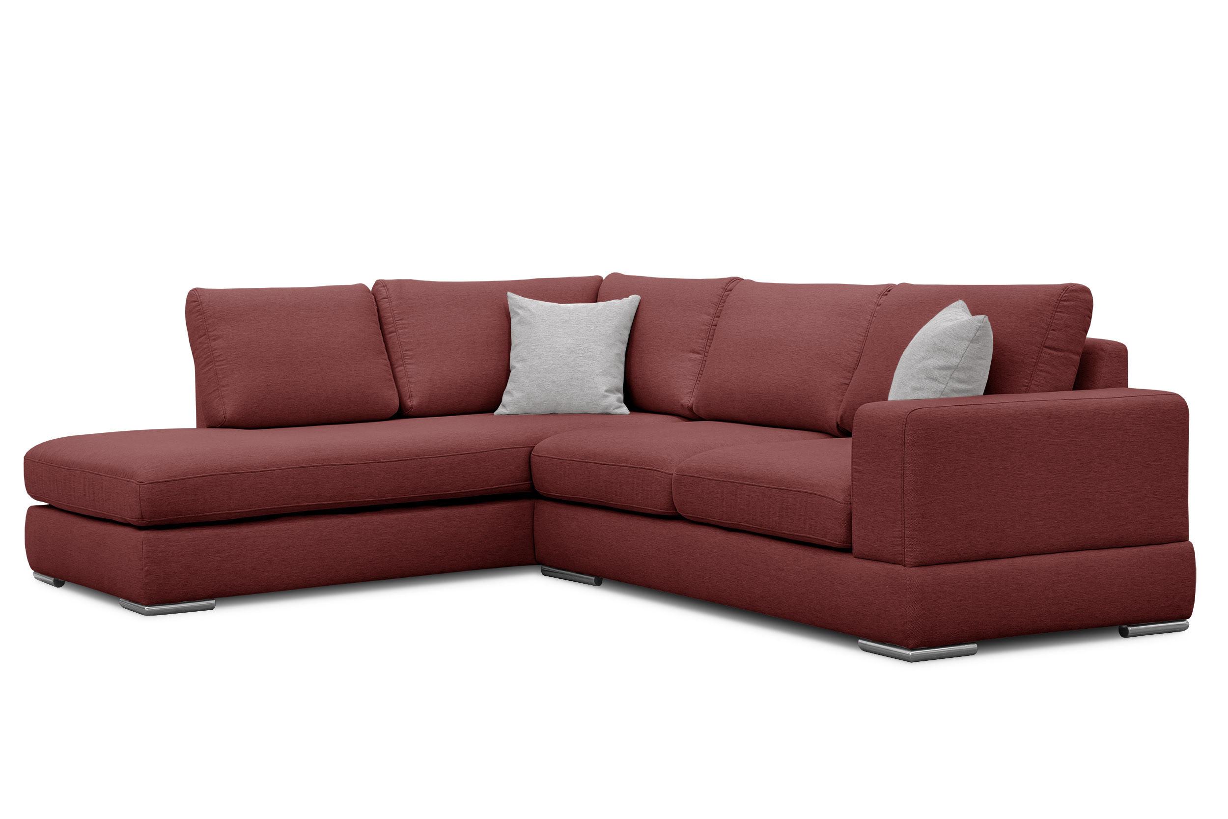 ECKSOFA OTTO 5-Sitzer, bordeaux - Bordeaux, Holzwerkstoff/Textil (219/279cm) - Wozimo