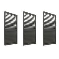 SCHIEBETÜR FÜR PERGOLA 3ER-SET Anthrazit 3er-Set-Set - Anthrazit, Metall (272/206/11cm) - MCW