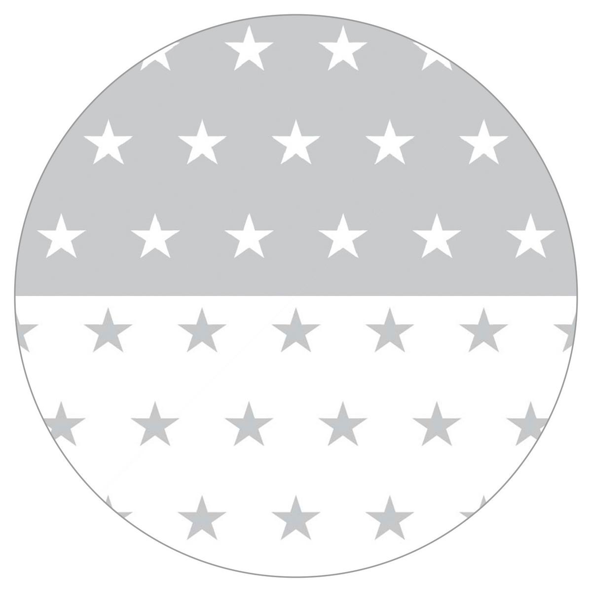 LAUFGITTER 6-eckig Little Stars - Weiß, Holzwerkstoff (118.5/72.5/103.5cm) - Roba