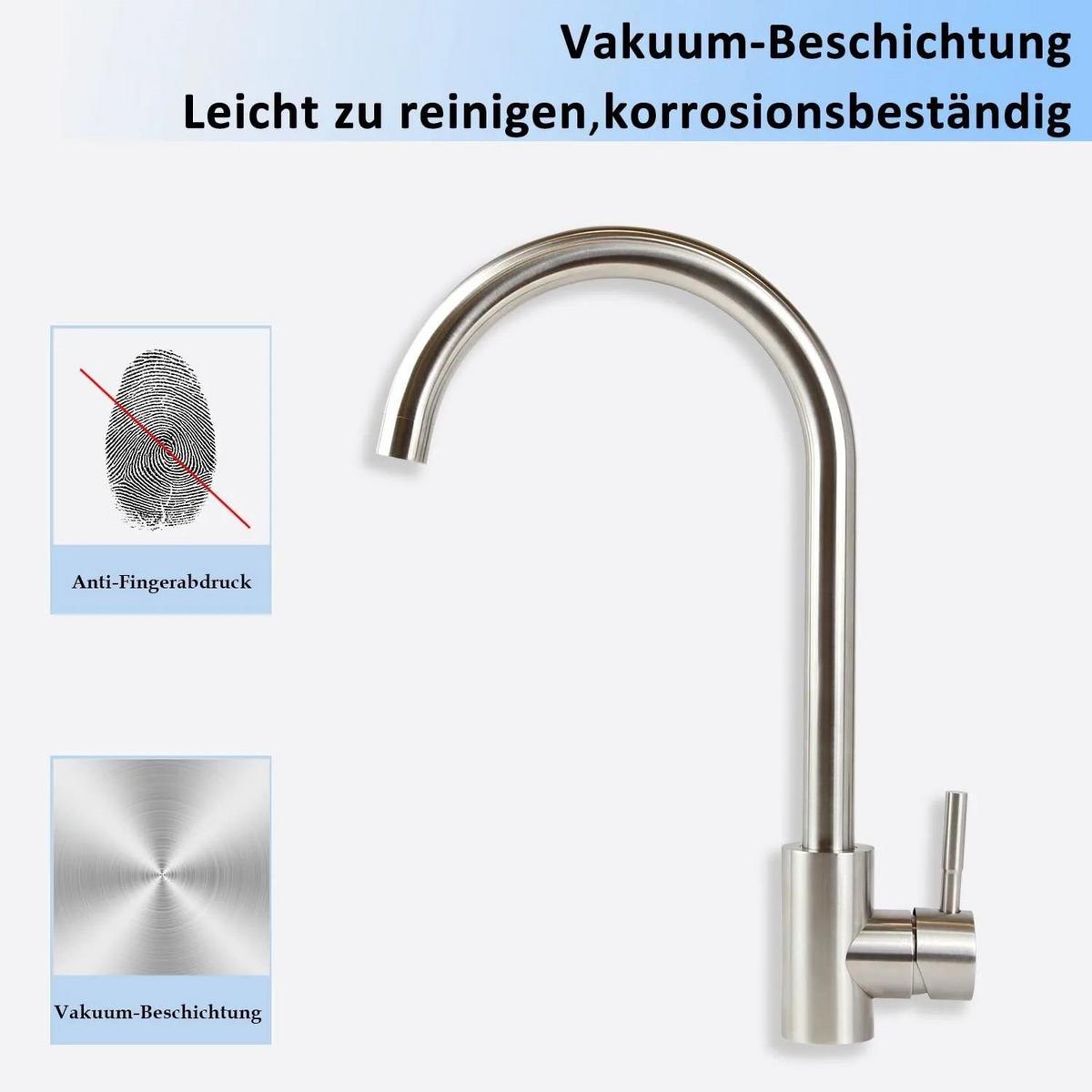 KÜCHENARMATUR SUSANNE 19/6/33 cm - Silberfarben, Metall (6/33/19cm) - Nettlife