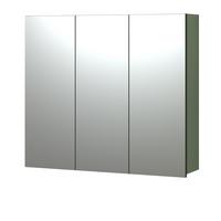 SPIEGELSCHRANK grün 90 cm, Badschrank 3-türig - Klar/Grün, Glas/Holzwerkstoff (90/80/20cm) - Top.Furn