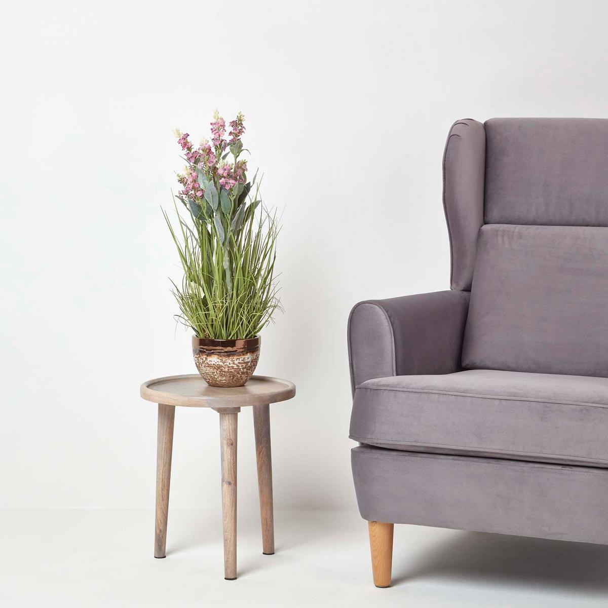 KUNSTPFLANZE Lavendel rosa im Deko-Topf, 66 cm - Rosa, Kunststoff (66cm) - Homescapes