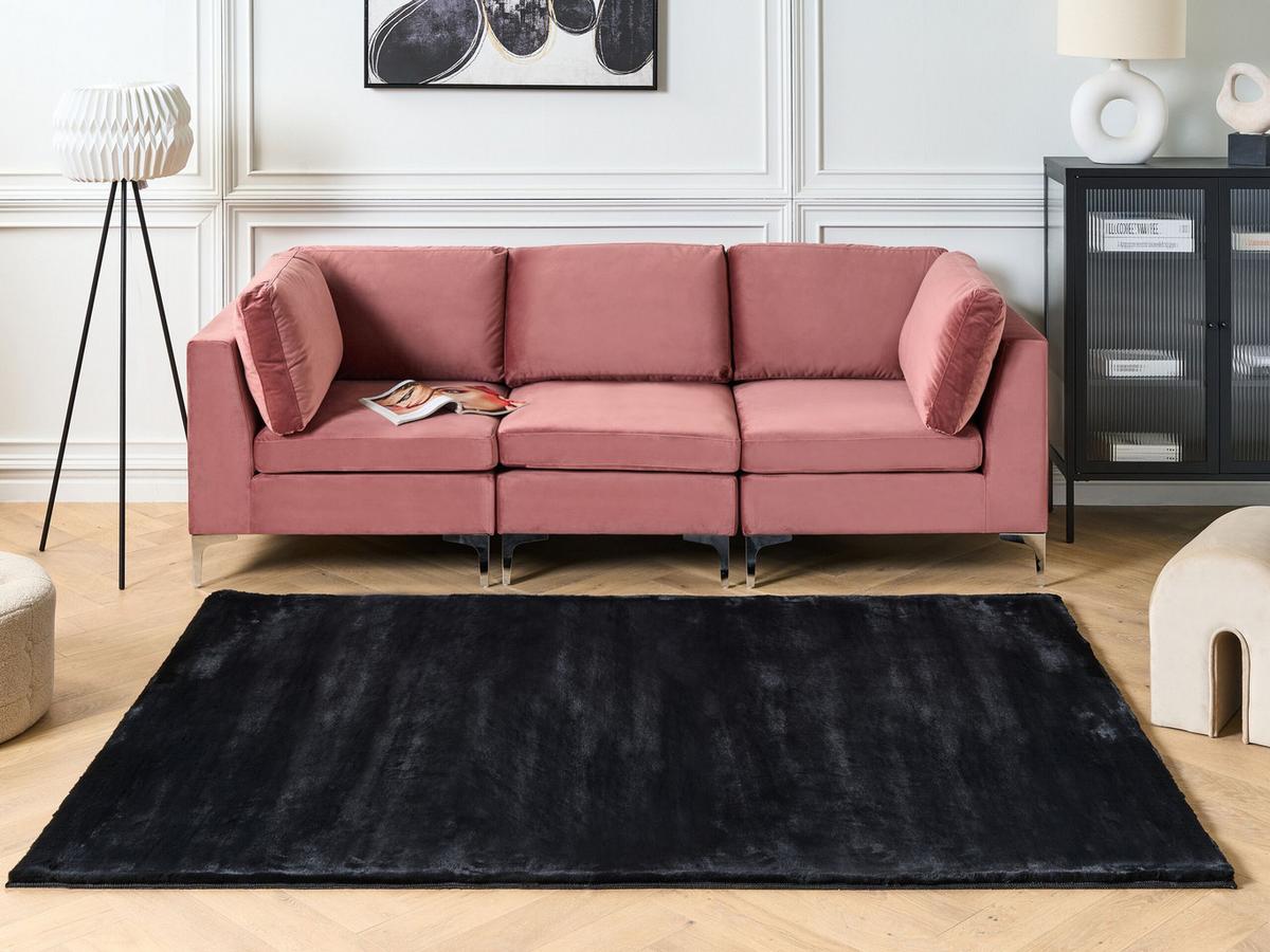 SHAGGY-KUNSTFELLTEPPICH Mirpur 230/160 cm - Grau, Kunststoff (160/230cm) - Beliani