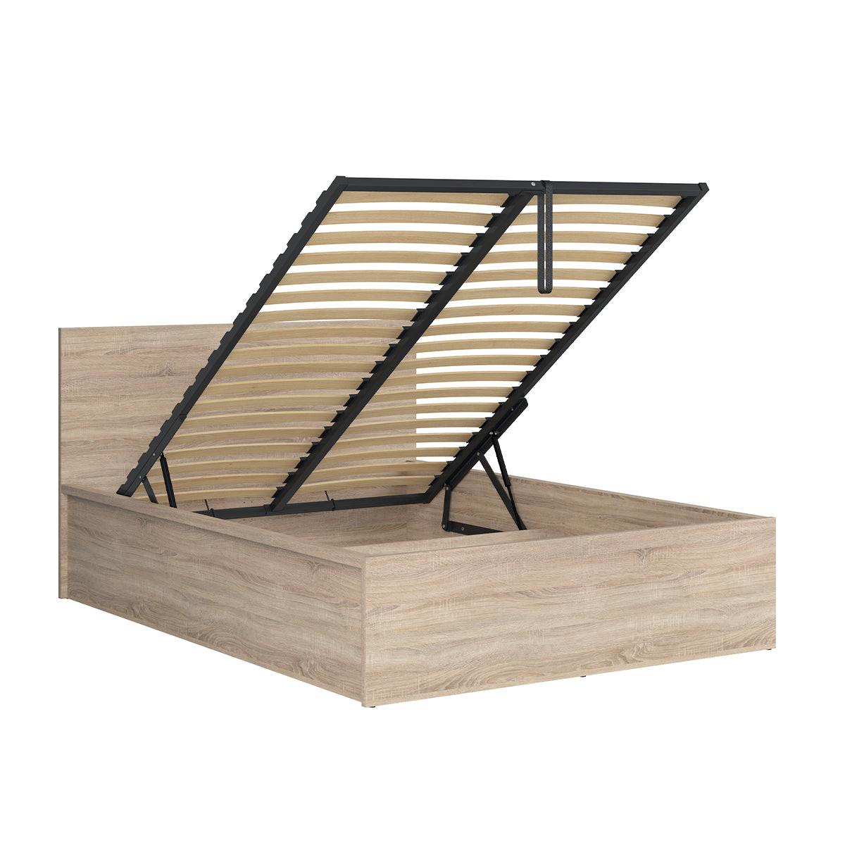 BOXBETT 140/200 Edwin Helles Holz - Braun, Holzwerkstoff (140/200cm) - Petits-meubles