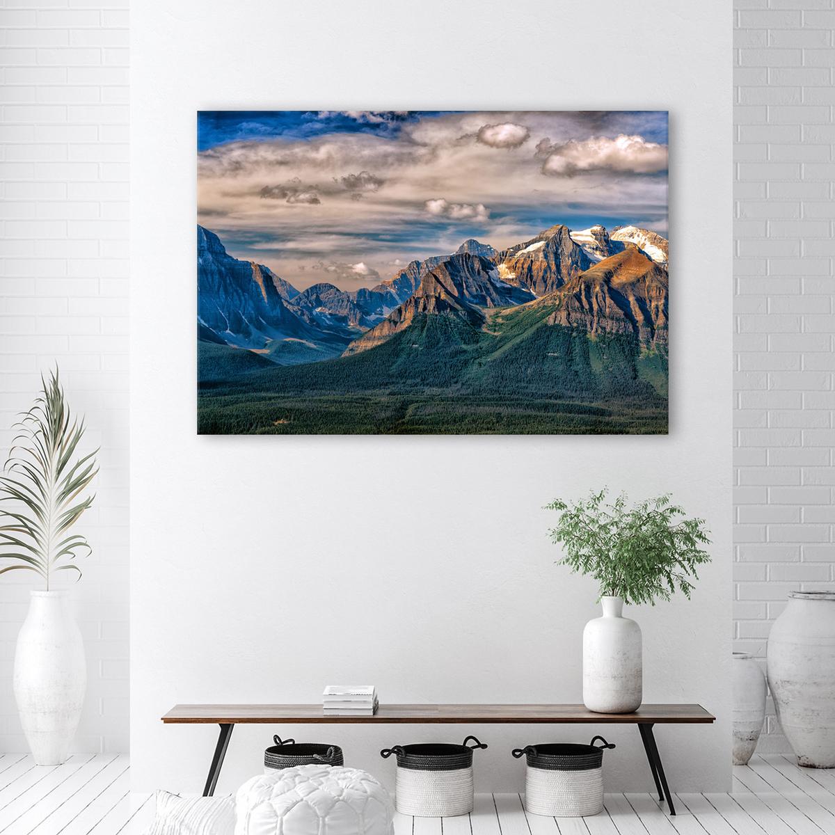 WANDBILD berg landschaft natur - Grau, Textil (60/40cm) - Feeby