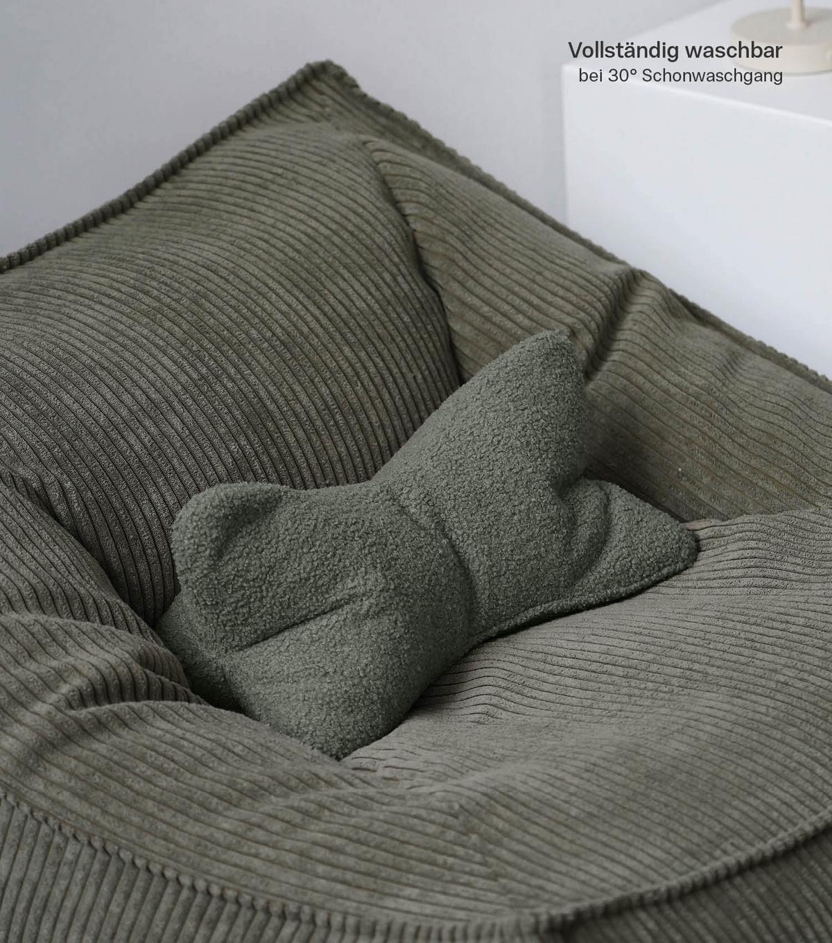 NACKENKISSEN Der Leseknochen - Grün, Textil (42/22cm) - Mokebo
