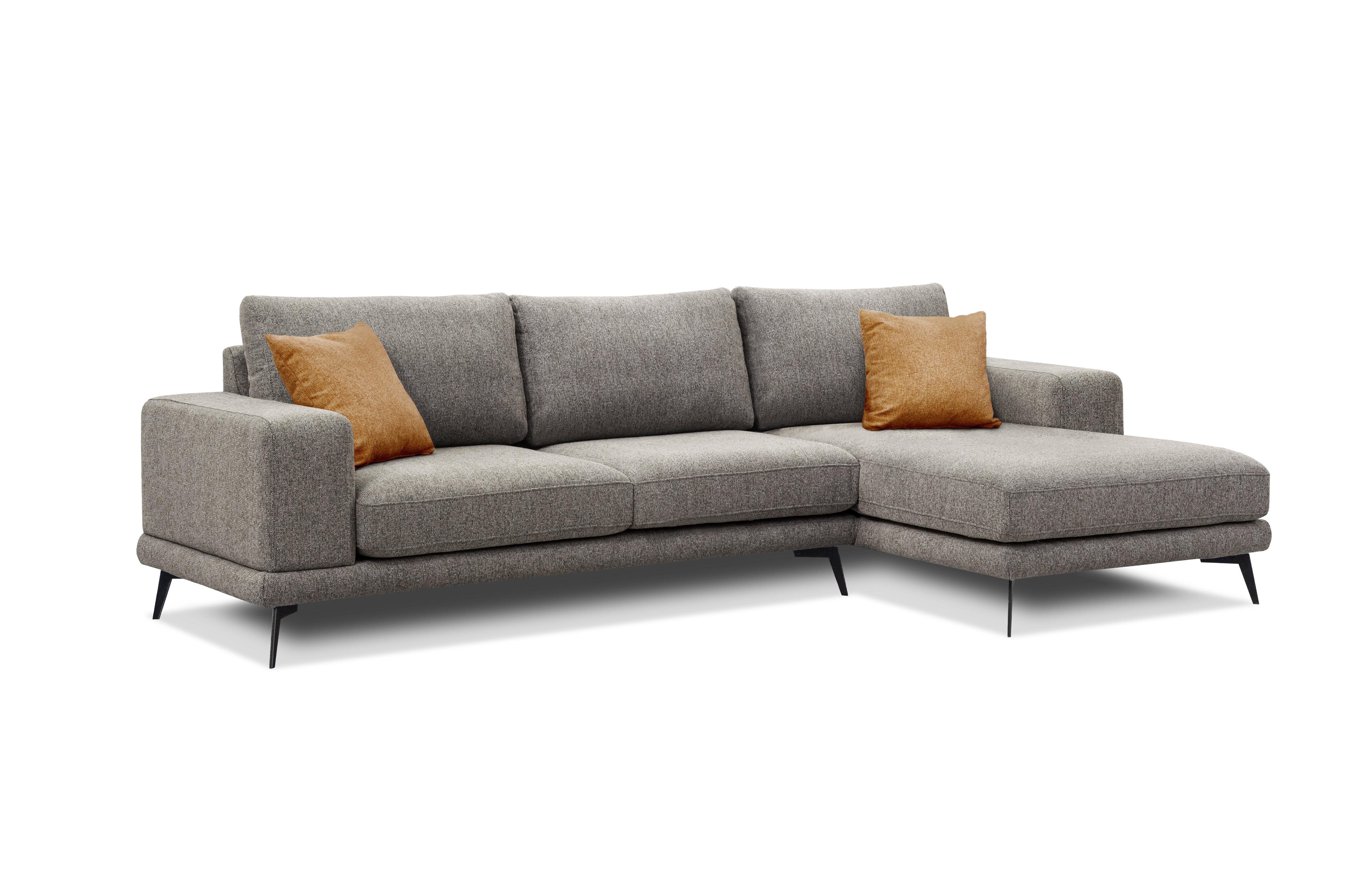 ECKSOFA MEDIOLANE 4-Sitzer, taupe - Taupe, Holzwerkstoff/Textil (282/219cm) - Wozimo
