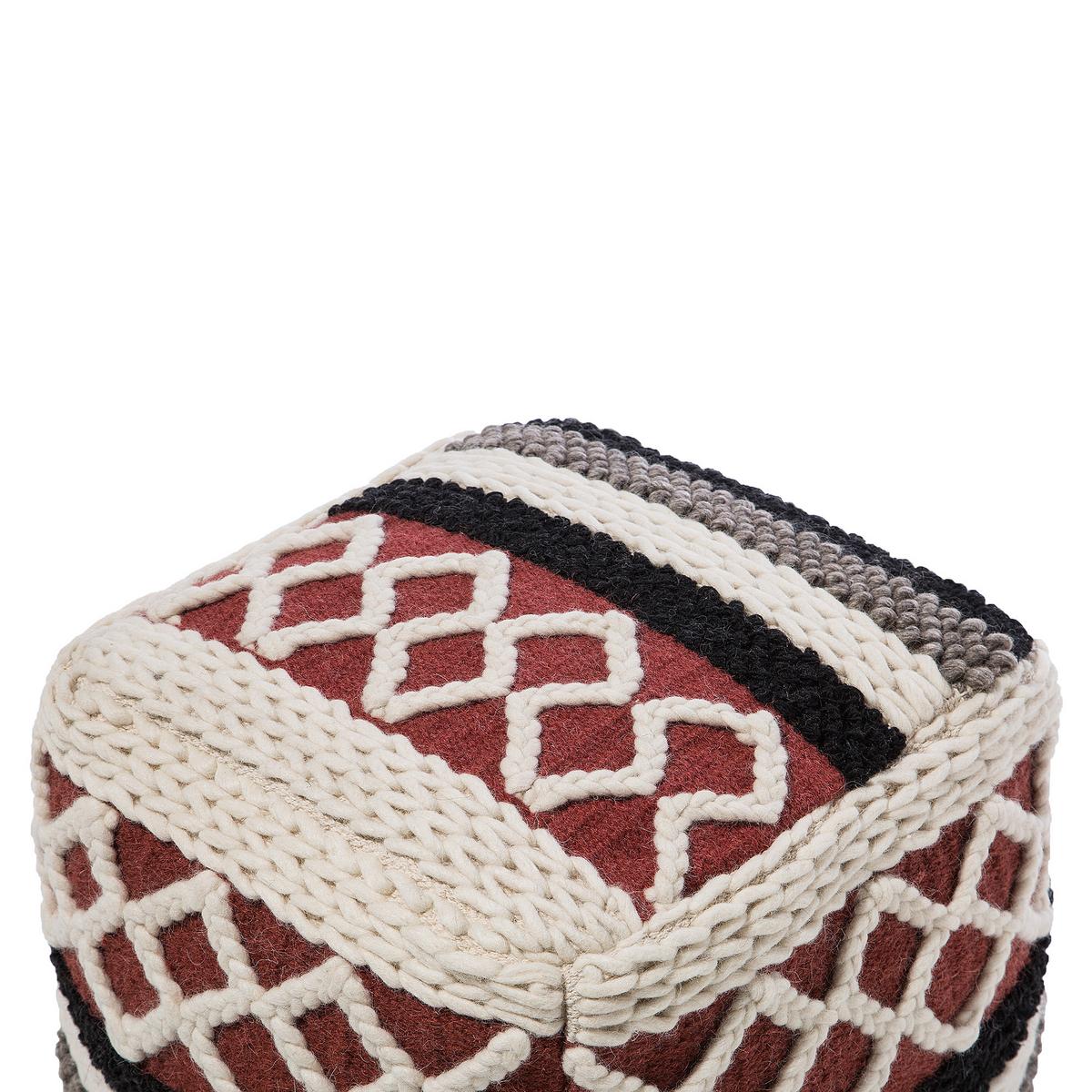 POUF Sagar 48/48/42 cm - Multicolor, Naturmaterialien/Textil (48/42/48cm) - Beliani