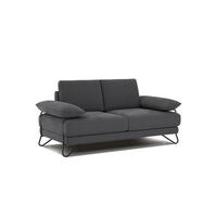 SOFA LORI 2-Sitzer, dunkelgrau - Dunkelgrau/Schwarz, Holzwerkstoff/Textil (185/87/96cm) - Wozimo