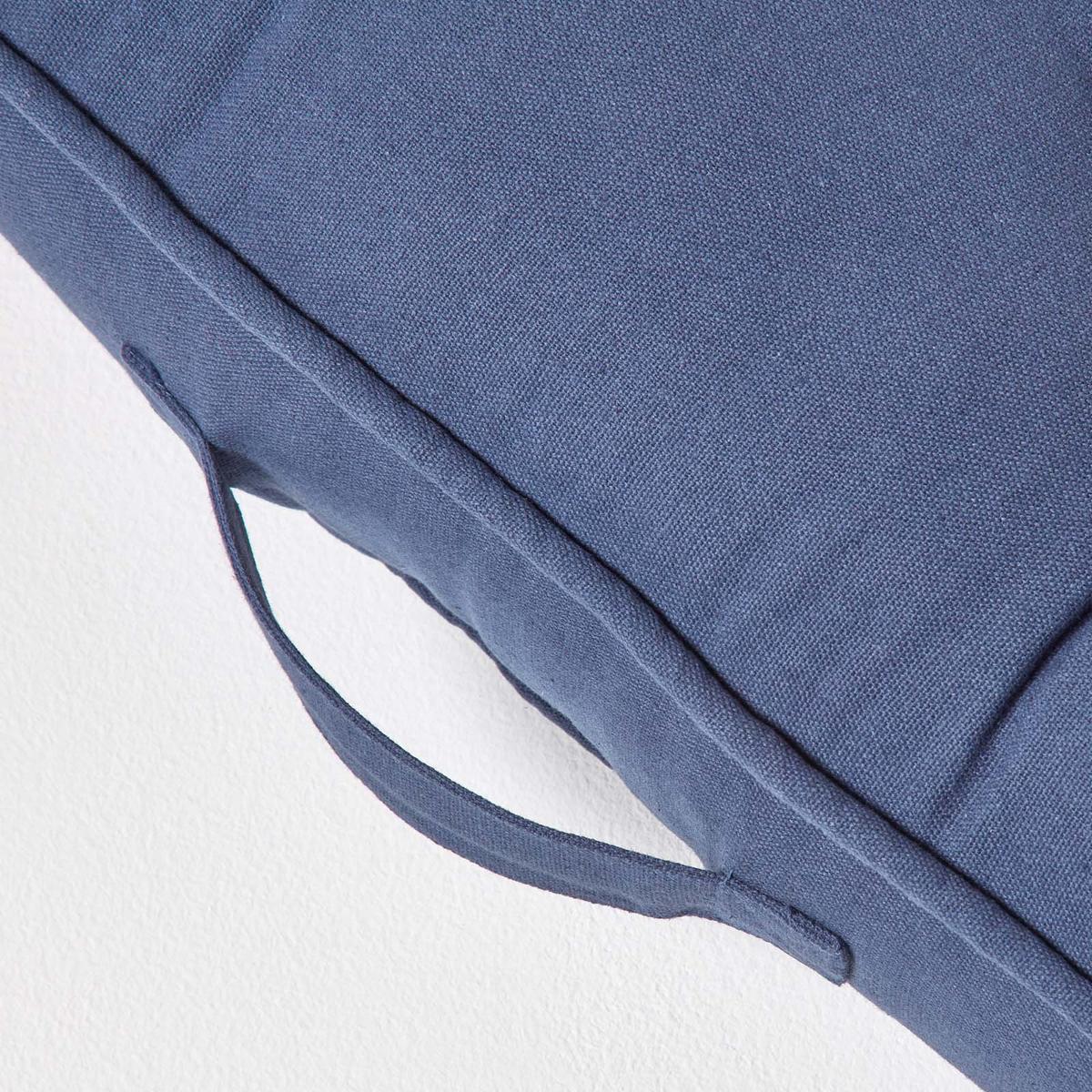 SITZAUFLAGE für Zweisitzer-Sofa 100 x 48 cm – dickes Sitzkissen dunkelblau - Dunkelblau, Textil (48/100/10cm) - Homescapes