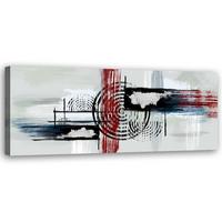 WANDBILD abstrakt auf grauem hintergrund - Grau, Textil (90/30cm) - Feeby