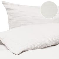 BETTWÄSCHE-SET 200/200 cm Baumwollmusselin Cremeweiß Sumner - Creme, Textil (200/200cm) - Beliani
