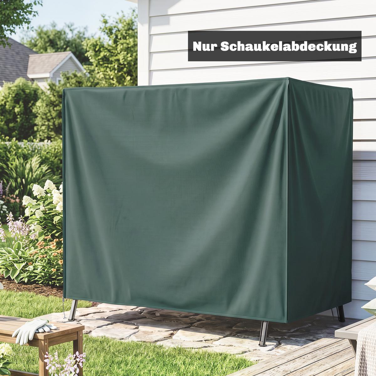 ABDECKUNG Hollywoodschaukel, Dunkelgrün - Dunkelgrün, Kunststoff (114/152/177cm) - Outsunny