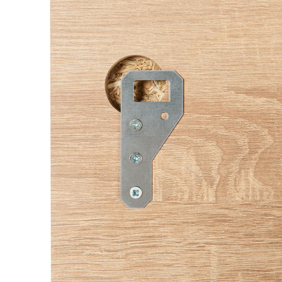 WANDREGAL 190 cm Hellbraun Eston - Braun, Holzwerkstoff (30/190/28cm) - Beliani