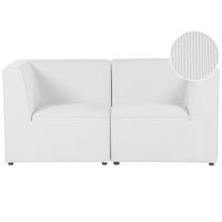 2-SITZER-SOFA Cord cremeweiß Lemvig - Weiß, Textil (166/78/83cm) - Beliani