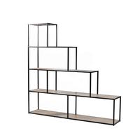 BÜCHERREGAL im Treppen-Design - L160 x H157 cm - Colorado - Schwarz, Holzwerkstoff (30/157/11cm) - Calicosy