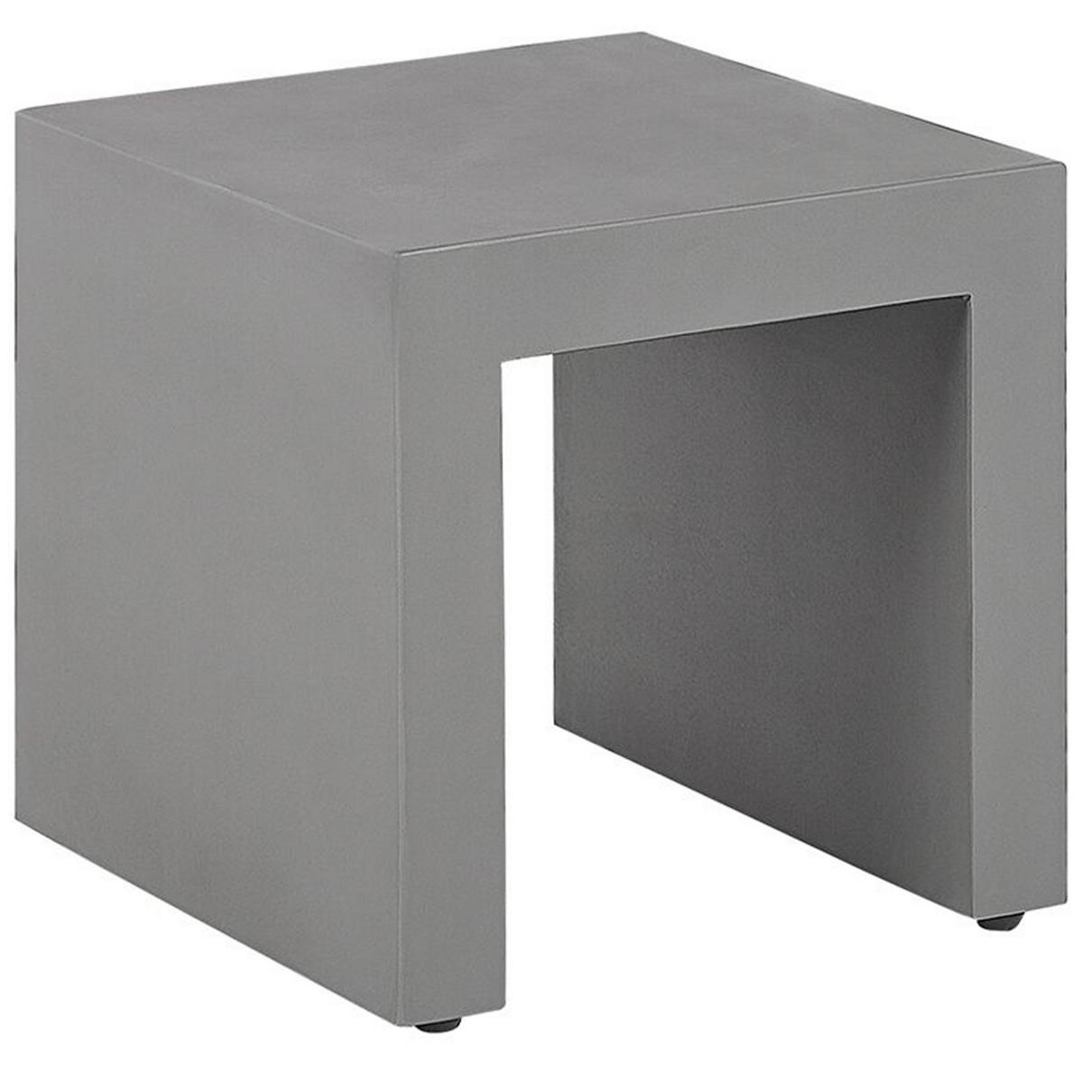 GARTENSTUHL 2er-Set Beton grau Taranto - Grau, Stein (40/40/40cm) - Beliani