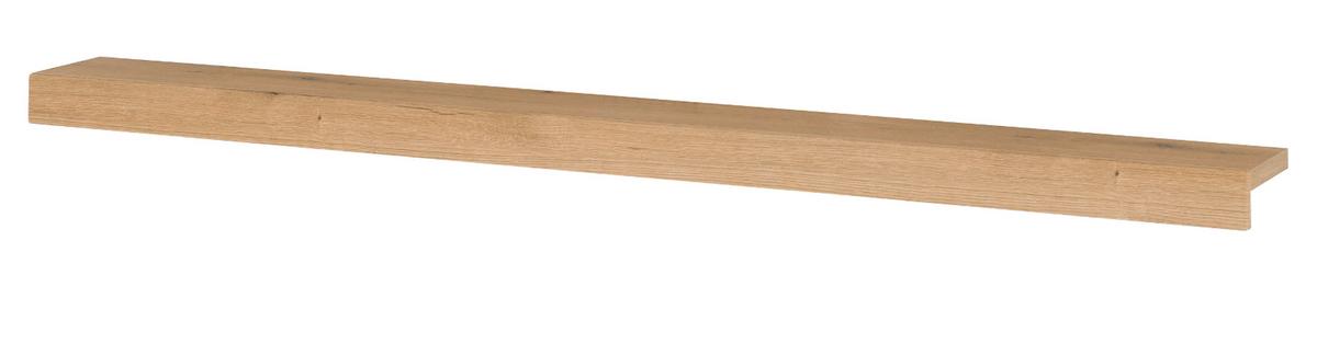 WANDBOARD in Evoke Eiche, Wandregal 200 cm - Kaschmir/Eichefarben, Holzwerkstoff (200/8/20cm) - Furn.Design