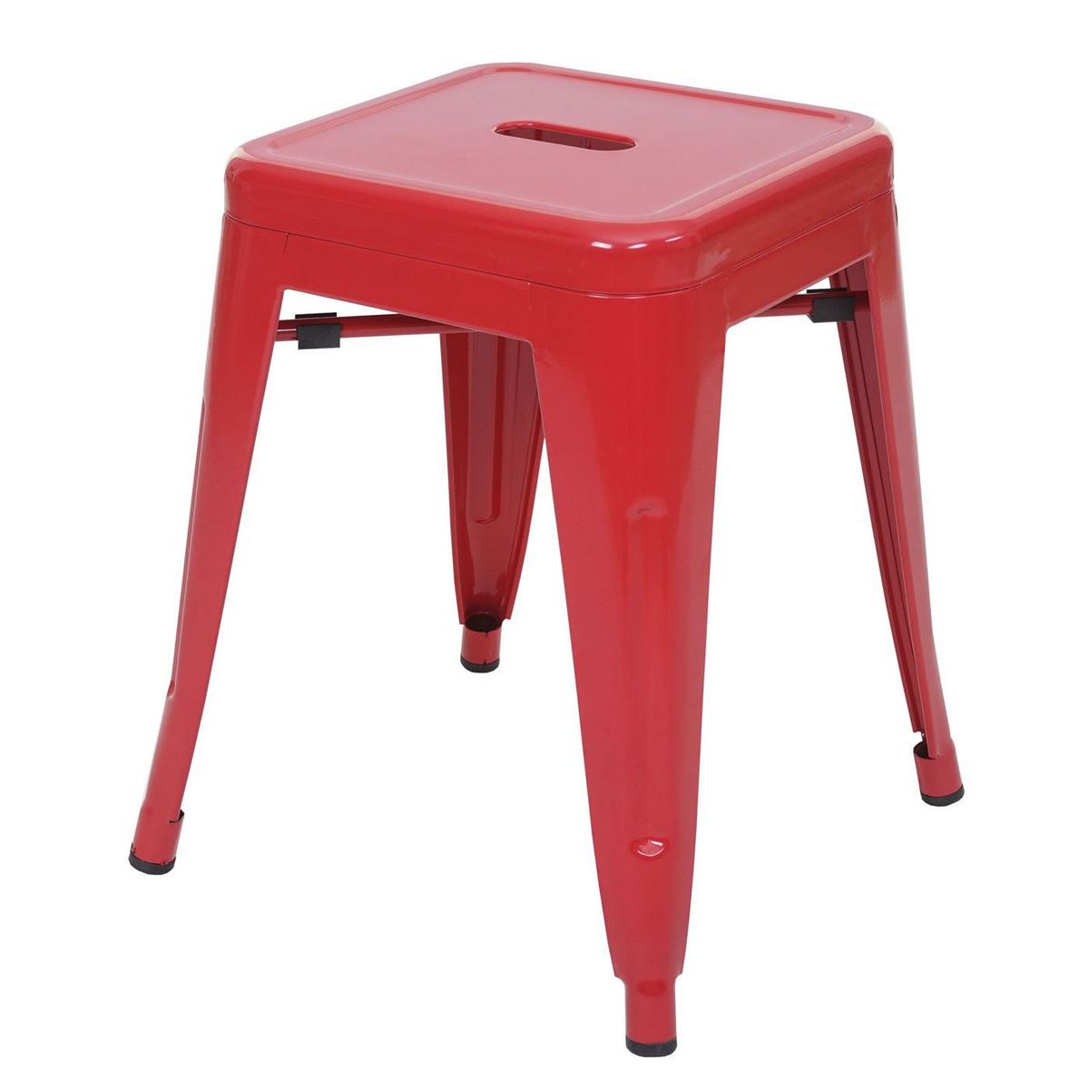 HOCKER METALL Rot 6er-Set - Rot, Metall (39/46/39cm) - MCW