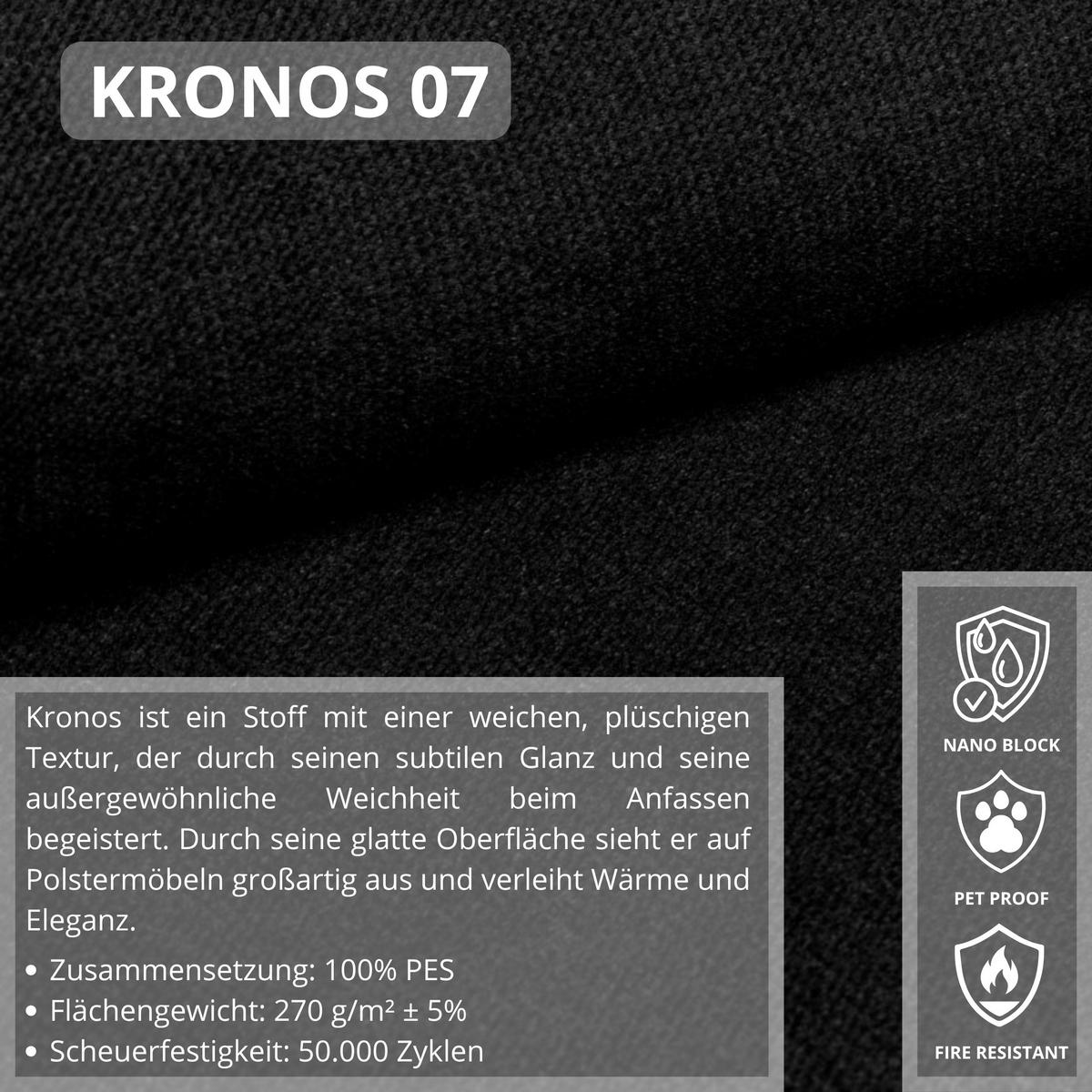 ECKSCHLAFSOFA Chester im Chesterfield-Stil, Schwarz, links - Schwarz, Textil (278/173cm) - Beautysofa