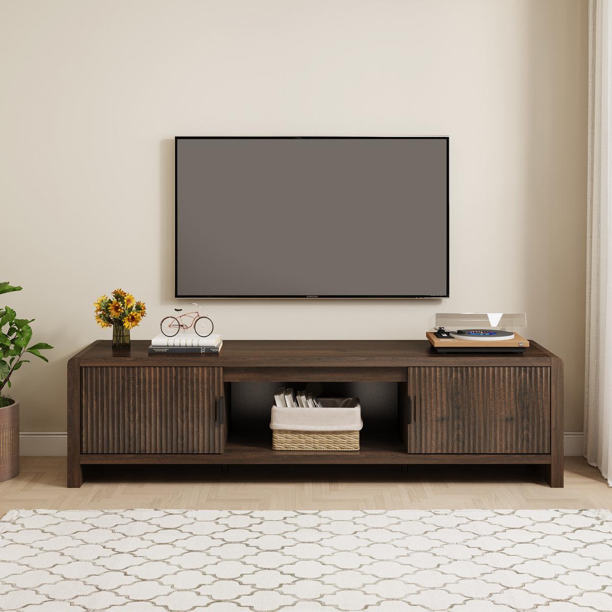 FERNSEHSCHRANK Lukkodso - Walnussfarben, Holzwerkstoff (150/40/40cm) - [en.casa]