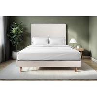 LATTENROST – Bouclé-Stoff– Bausatz zur Selbstmontage - 180x200 cm - Beige, Karton/Holz (180/200cm) - Sommeil de Plomb