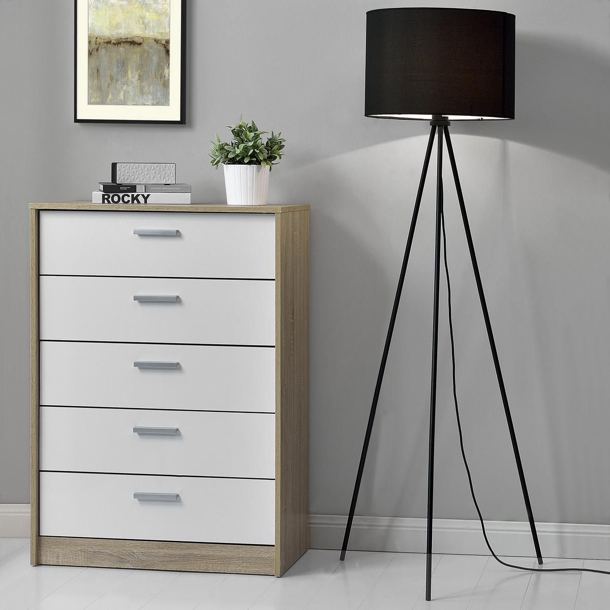 STEHLEUCHTE Dreifuß - Schwarz, Metall (40/40/150cm) - lux.pro