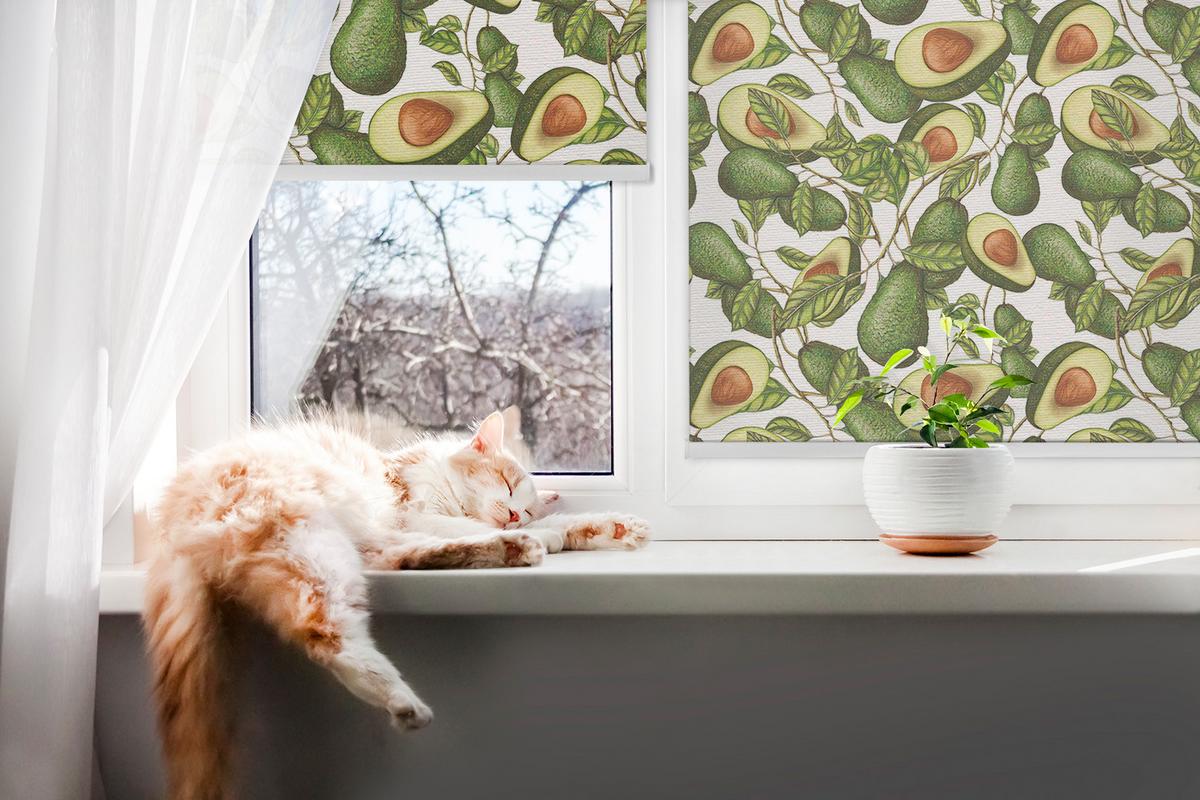 INNENROLLO - Fensterrollo - Rollo - 150x140 cm - Avocado - Grün, Kunststoff (150/140/0.5cm) - TULUP