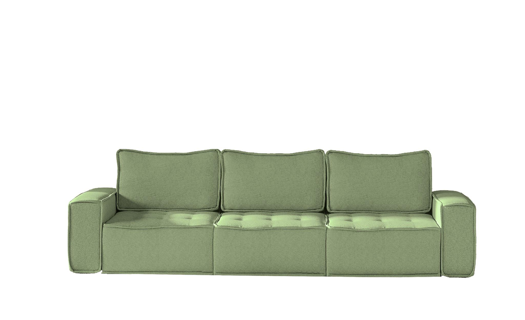 SOFA Sande In Alpine - Hellgrün, Holzwerkstoff/Textil (292/85/90cm) - Fun Möbel