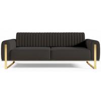 SOFA Parissa 228 cm - Goldfarben/Schwarz, Textil/Metall (228/79/92cm) - Selsey